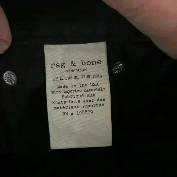 Rag & Bone- Black Ankle Skinny Jeans- Fray Bottom- Size 29 EUC - Picture 6 of 6